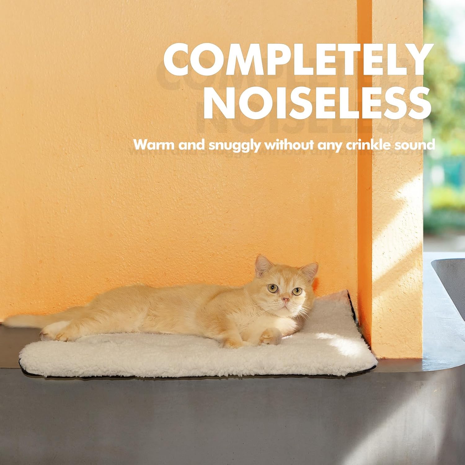 Self Warming Cat Bed Self Heating Cat Dog Mat 24 x 18 inch Extra Warm Thermal Pet Pad for Indoor Outdoor Pets with Removable Cover Non-Slip Bottom Washable Non Electric - Image 5