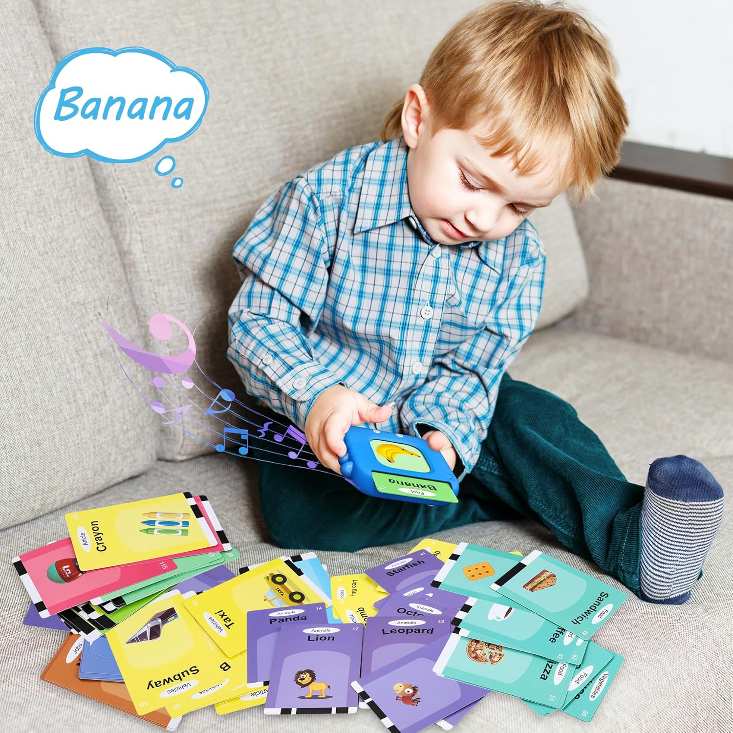 Talking Flash Cards,Kids Toddler Flash Cards with 240 Sight Words,Montessori Toys,Autism Sensory Toys,Speech Therapy,Learning Educational Gifts for Age 1 2 3 4 5 Years Old Boys and Girls - Image 2