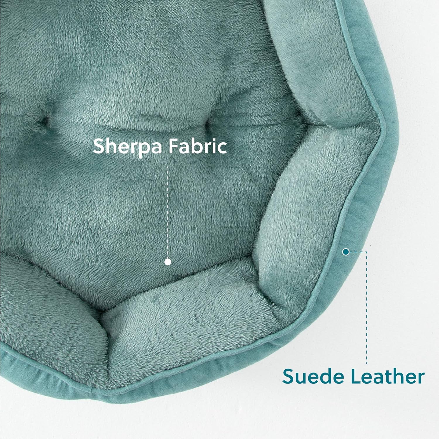 Bedsure Dog Beds for Small Dogs - Round Cat Beds for Indoor Cats, Washable Pet Bed for Puppy and Kitten with Slip-Resistant Bottom, 20 Inches, Washed Blue - Image 5